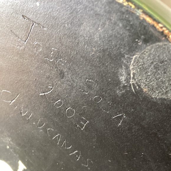 Jose Sosa Vintage 2003 Pottery Vase  Chulucanas PERU sea green serene earthy - Picture 12 of 15